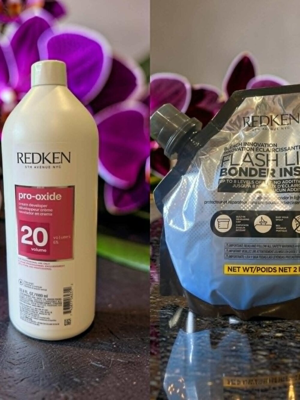 Redken Flash Lift Bonder Inside Up to 8 Level 2 lbs Pro- Oxide Developer 20 Vol